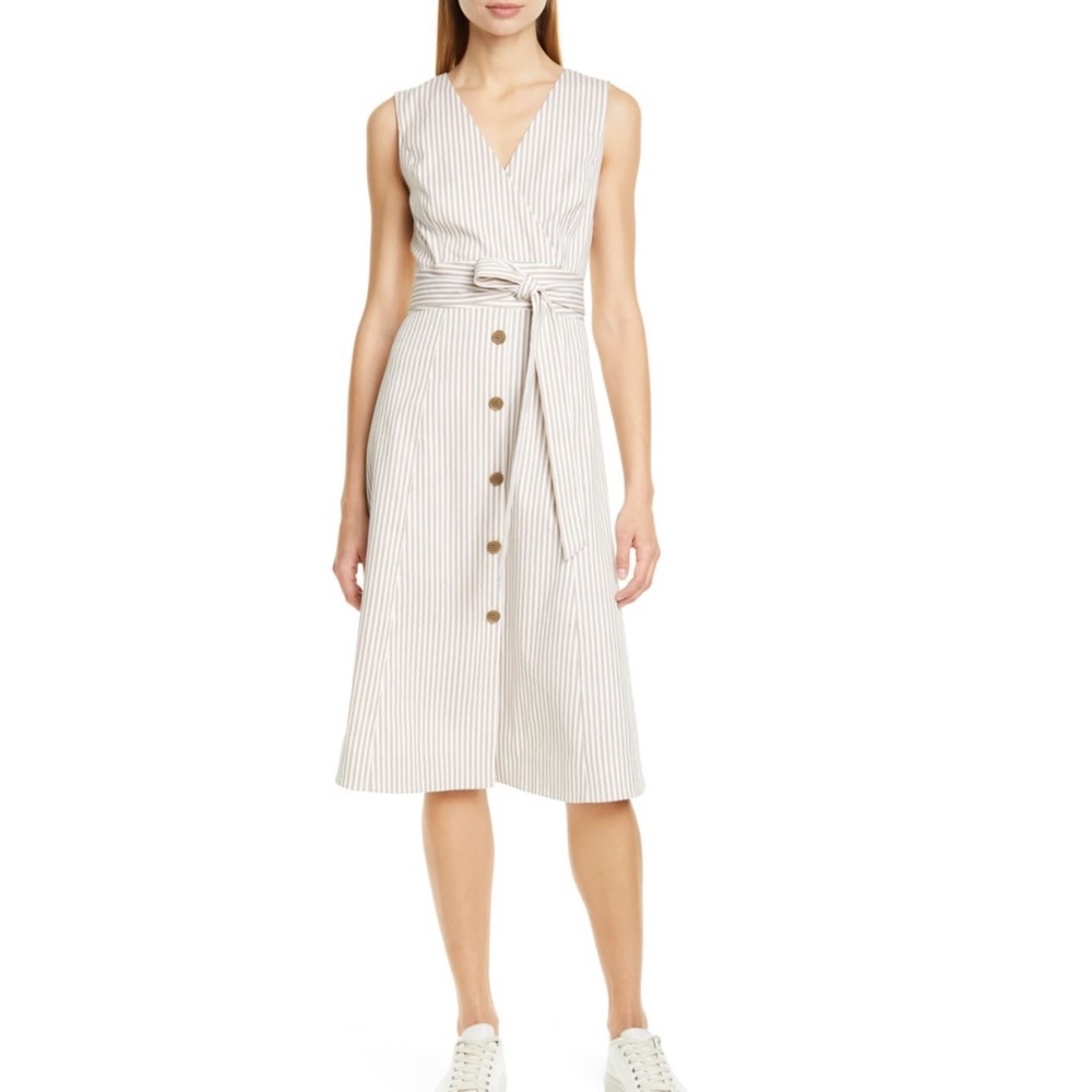 (NWT) NORDSTOM SIGNATURE linen blend striped dress